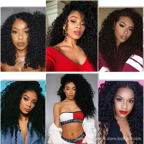 Brazilian Kinky Curly Lace Frontal Wig Pre Plucked With Baby Hair 13X4 360 Cuticle Aligned Raw Virgin Human Hair Lace Front Wigs